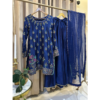 deep-blue-pure-sheesha-silk-blockprint-hand-embellished-dhaka-pajama-silhouettebysl-formal-wear-main (1) Deep Blue luxury Formal Set