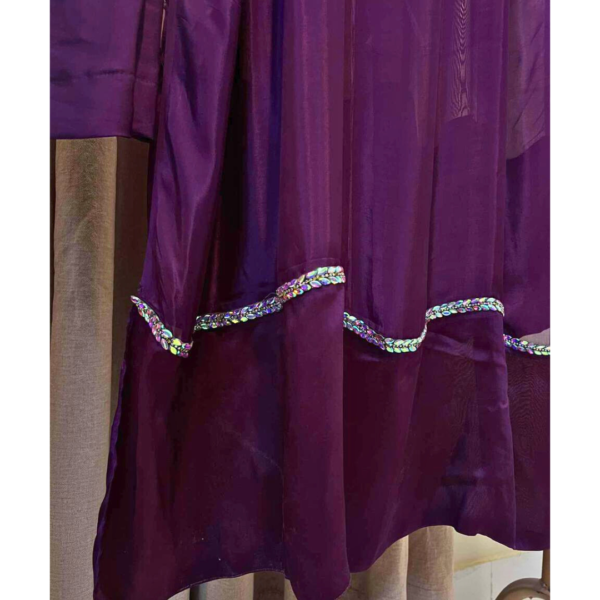 deeppurple-hand-embellished-embroidered-pure-silk-eid-collection-formalwear-silhouettebysl-dupatta Velour Plum