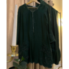 pure-sheesha-silk-emerald-green-embroidered-hand-embellished-monochrome-skinny-shalwar-short-shirt-silhouettebysl (5) Emerald Poise emerald green pure sheesha silk short shirt with skinny shalwar