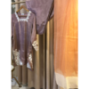 Dupatta Mocha brown embroidered silk outfit styled with peach dupatta